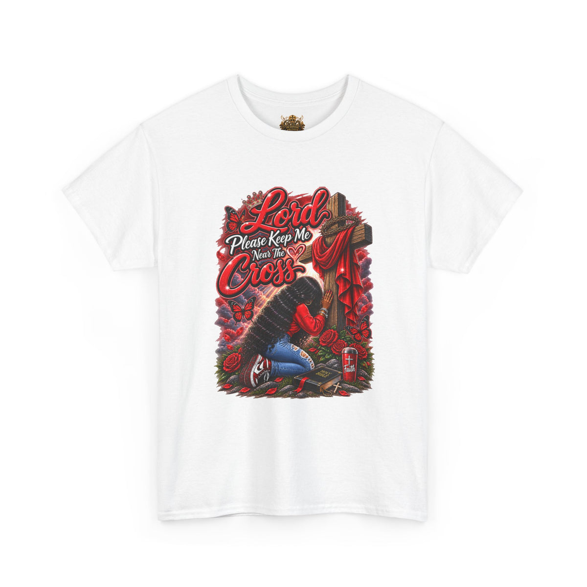 Faith Prayer T‑Shirt — "Lord Please Keep Me Near The Cross" Christian Tee