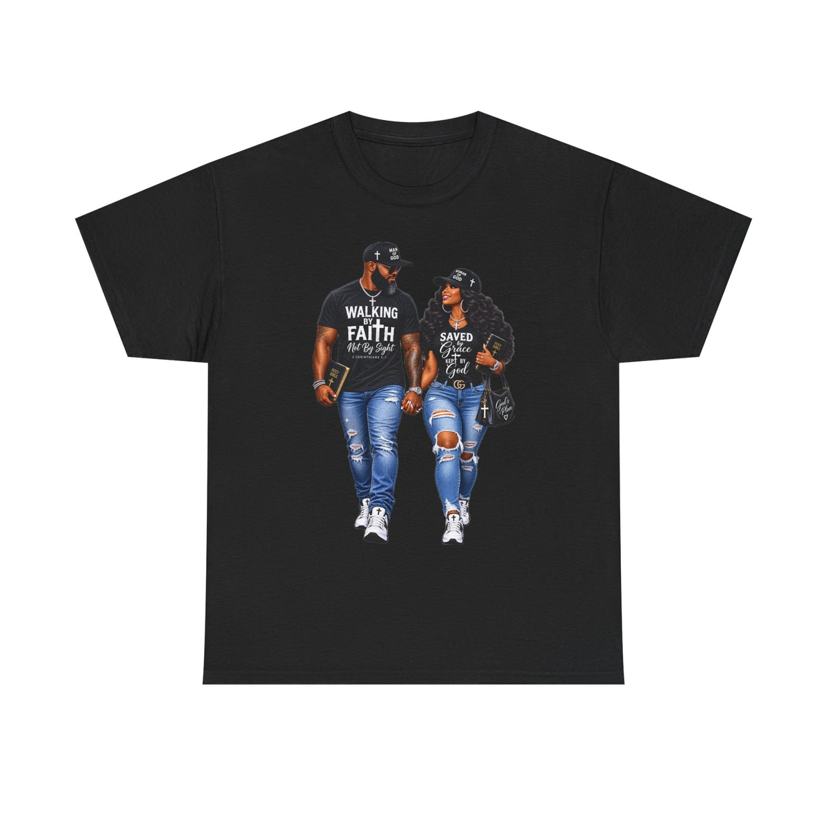 Couple Walking Faith & Saved T-Shirt