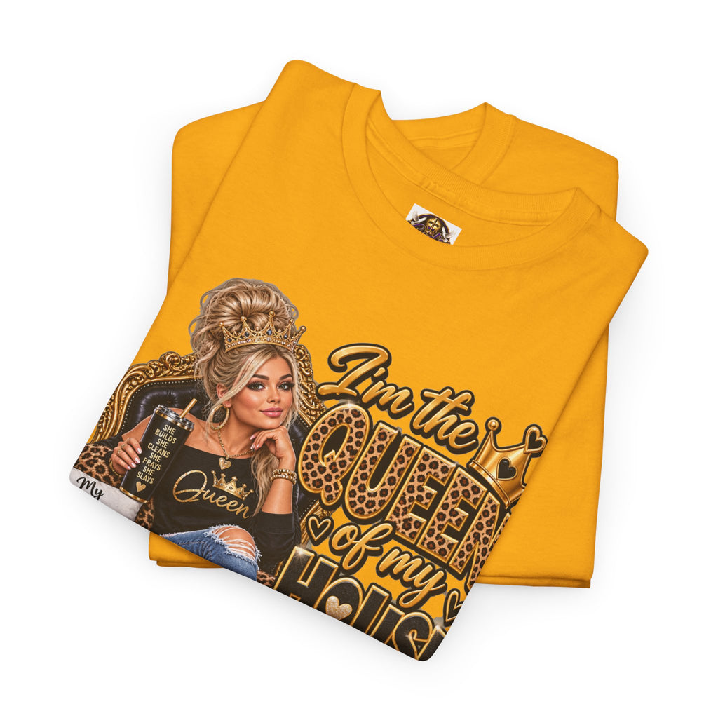 Queen of My House T-Shirt — Funny Leopard Mom Tee