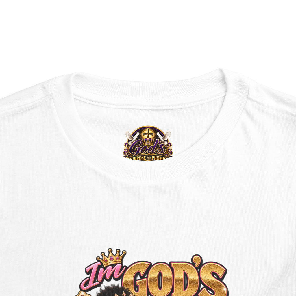 Toddler Tee — "I'm God's Little Queen" Cute Pink Princess Graphic