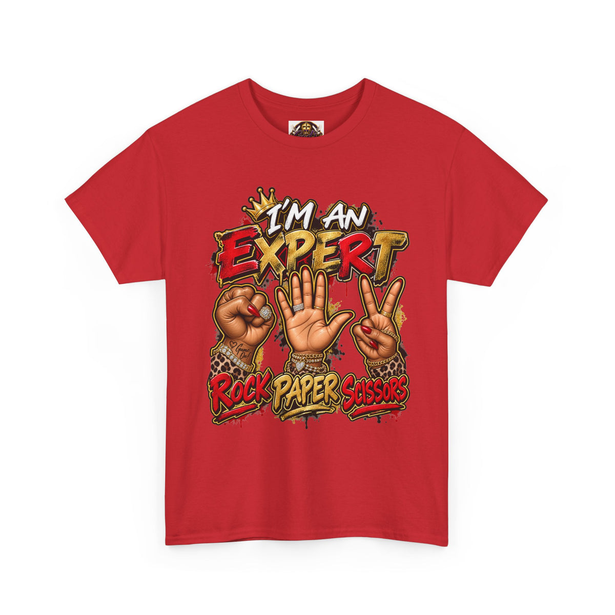 Rock Paper Scissors Expert T-Shirt – Funny Game Hands Graphic Tee