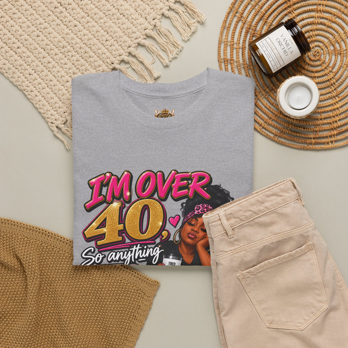Over 40 Bedtime Tee — Funny 'I'm Over 40, Something After 5PM Is Past My Bedtime' Graphic T-Shirt