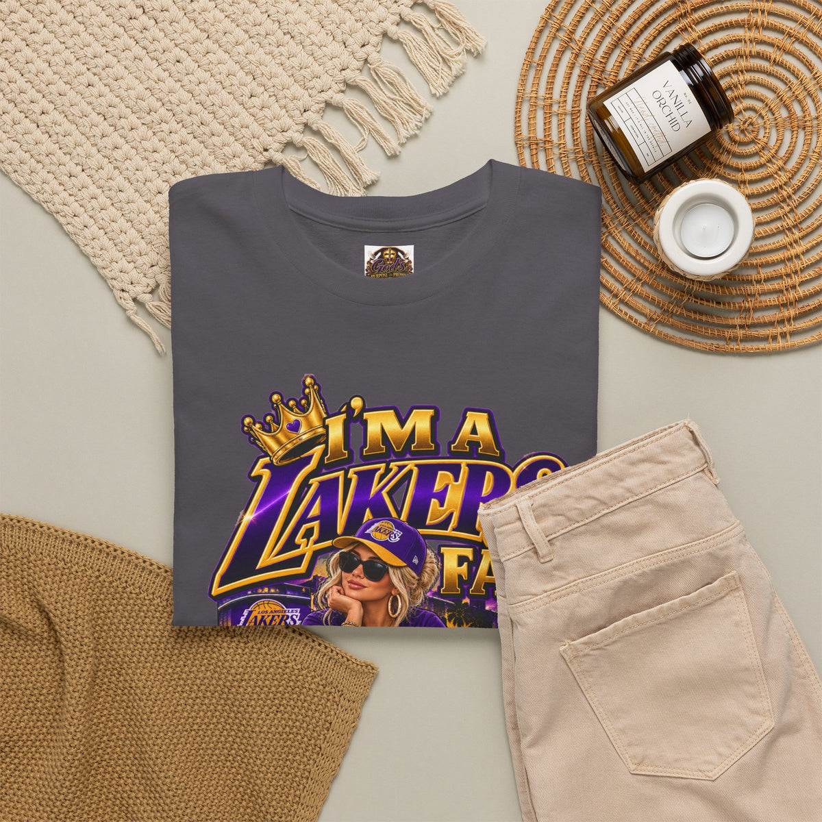 Lakers Fan T-Shirt — "I’m a Lakers Fan" Front & "Lakers For Life" Back