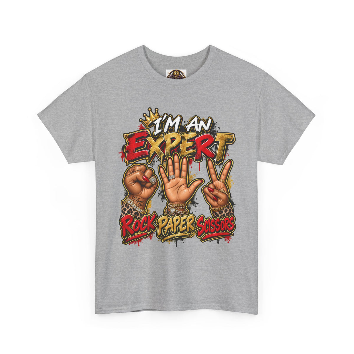 Rock Paper Scissors Expert T-Shirt – Funny Game Hands Graphic Tee