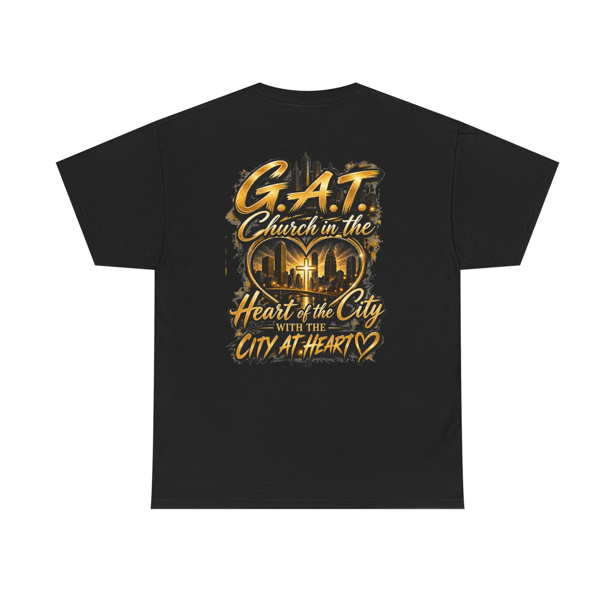 Church Heart Tee — "Church in the Heart of the City" Christian Graphic T-Shirt