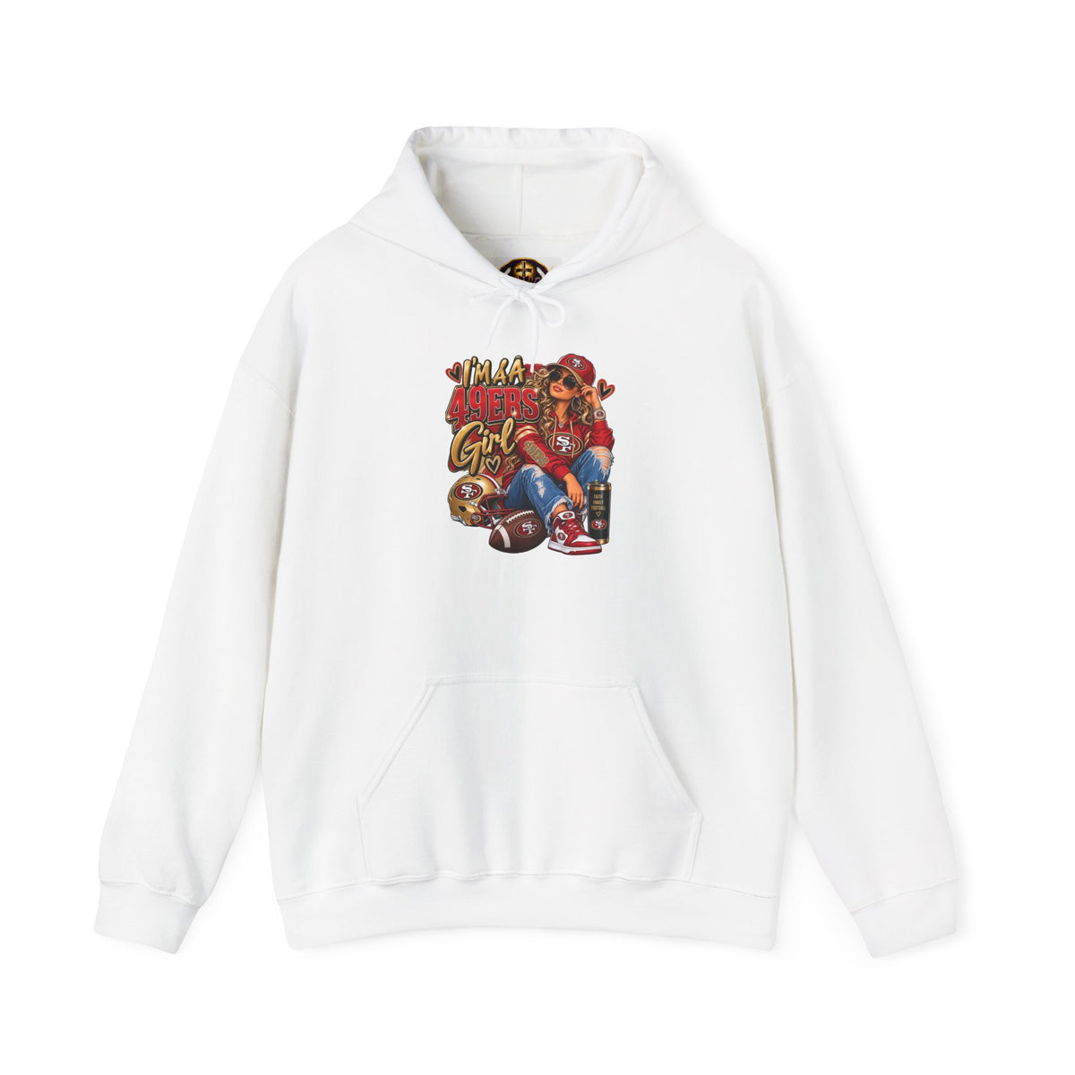 49ers Retro Fan Hoodie — "Go Niners" Vintage Football Graphic