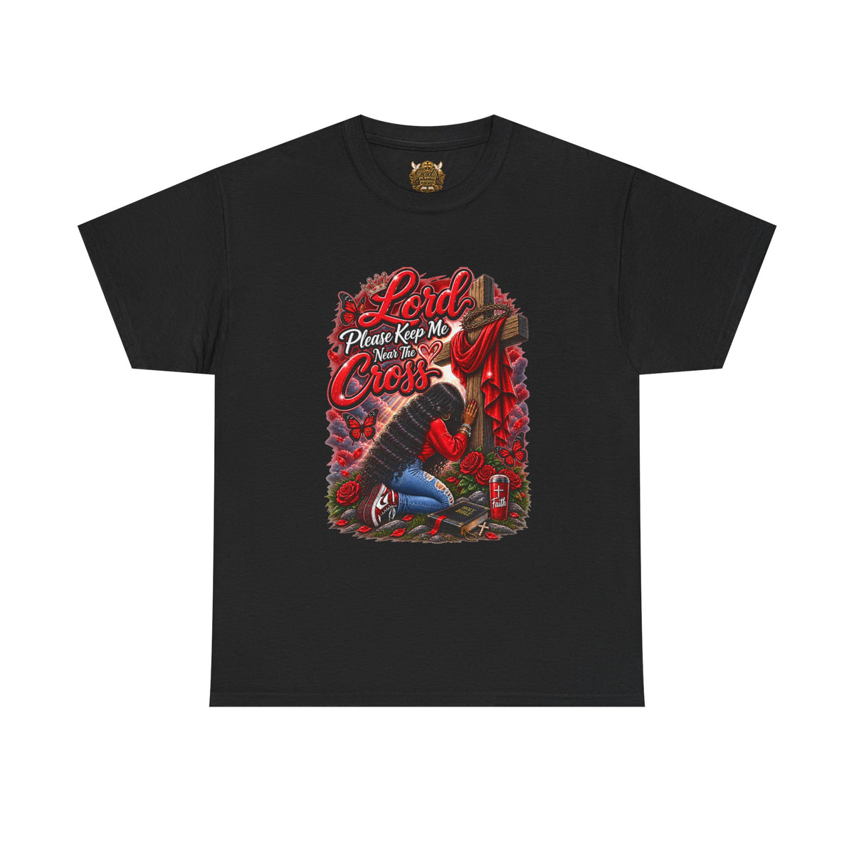 Faith Prayer T‑Shirt — "Lord Please Keep Me Near The Cross" Christian Tee