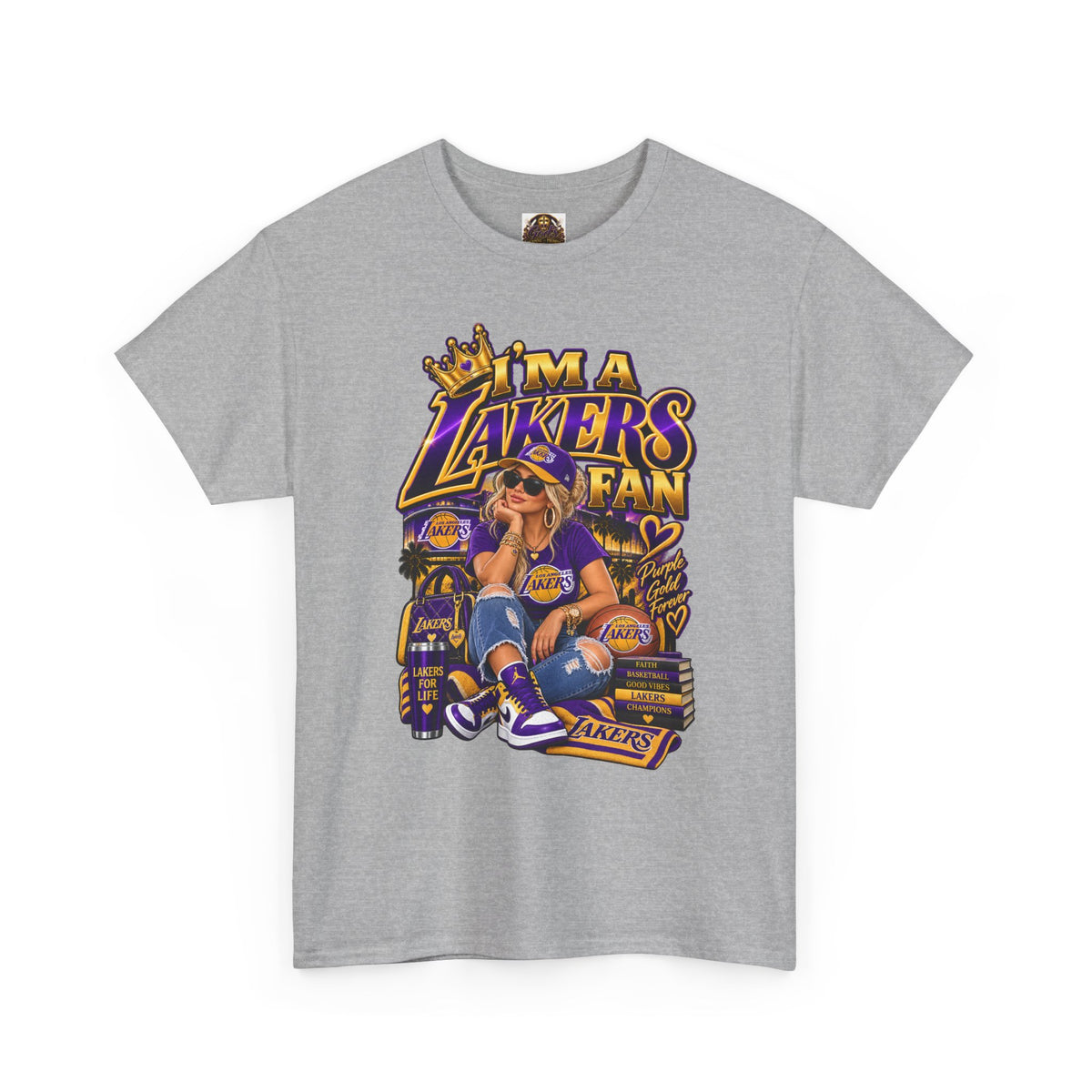 Lakers Fan T-Shirt — "I’m a Lakers Fan" Front & "Lakers For Life" Back