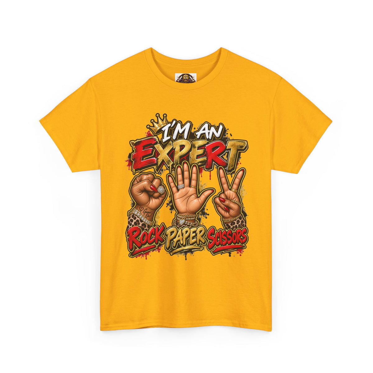 Rock Paper Scissors Expert T-Shirt – Funny Game Hands Graphic Tee