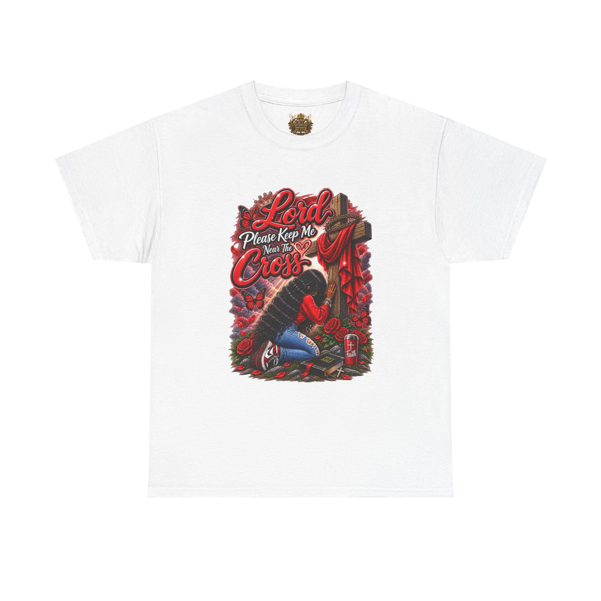 Faith Prayer T‑Shirt — "Lord Please Keep Me Near The Cross" Christian Tee