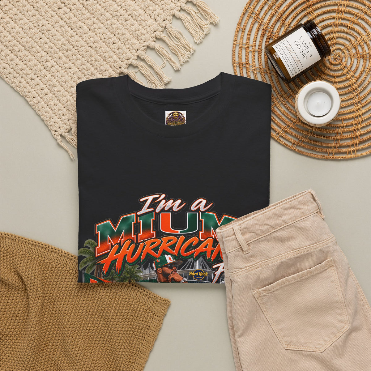 Miami Hurricanes Fan T-Shirt – “I’m a Miami Hurricane Fan All Day” Game Day Tee