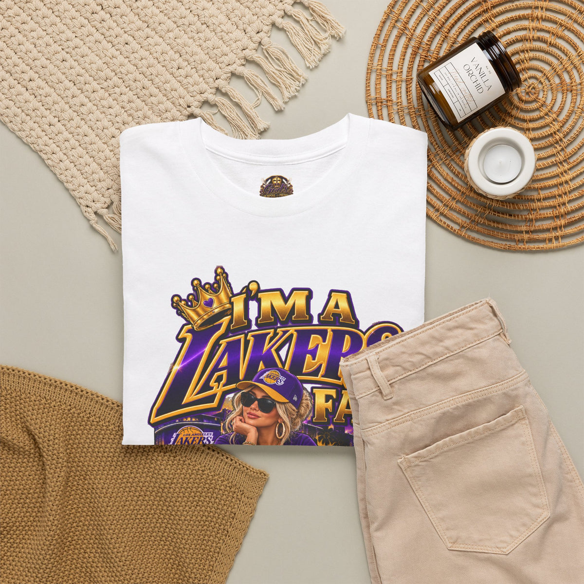 Lakers Fan T-Shirt — "I’m a Lakers Fan" Front & "Lakers For Life" Back