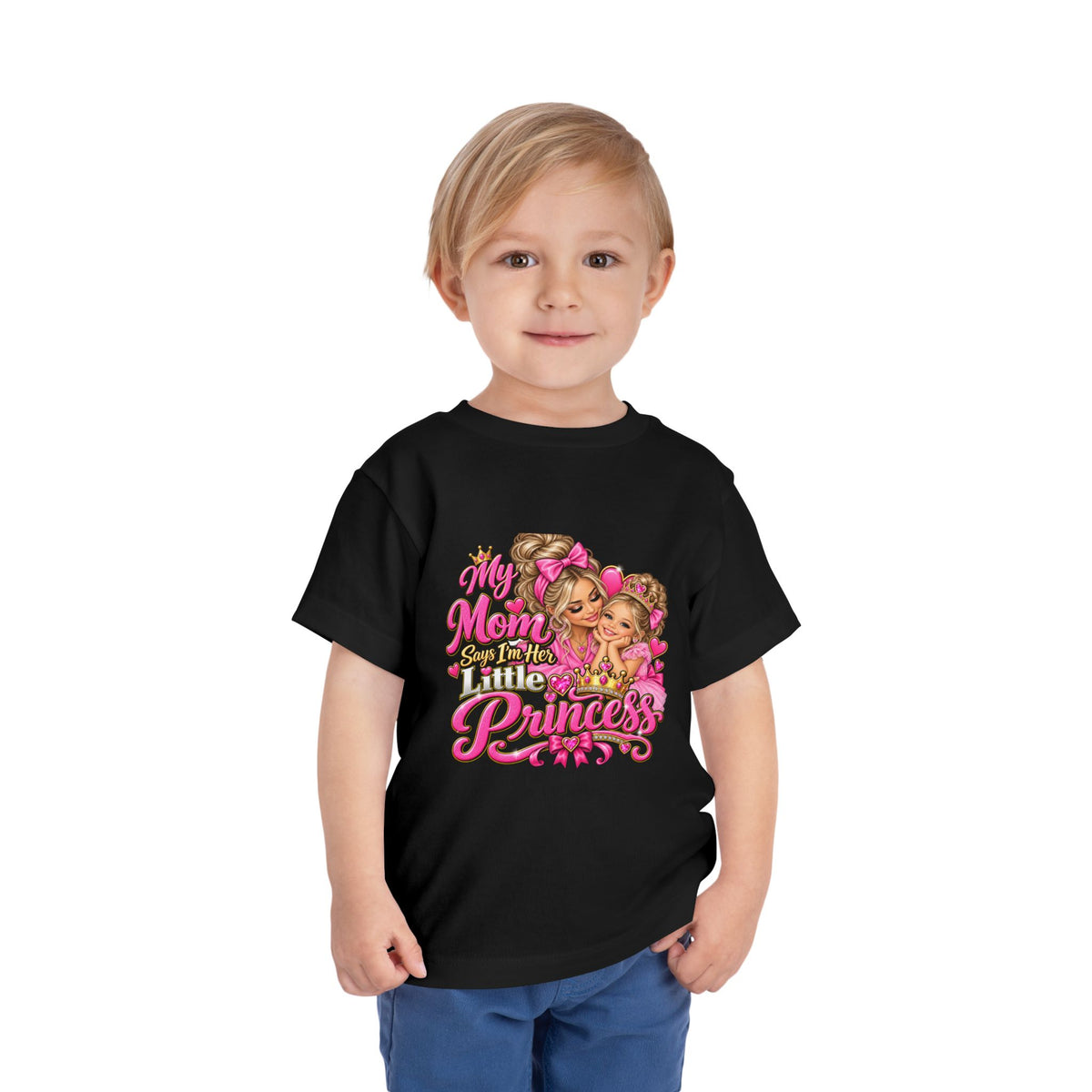Toddler Tee — “My Mom Says I’m Her Little Princess” Pink Princess Graphic