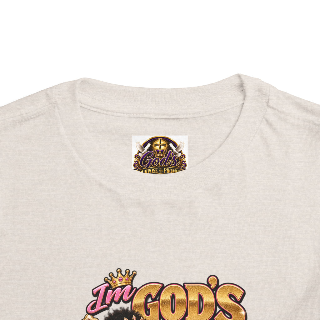 Toddler Tee — "I'm God's Little Queen" Cute Pink Princess Graphic