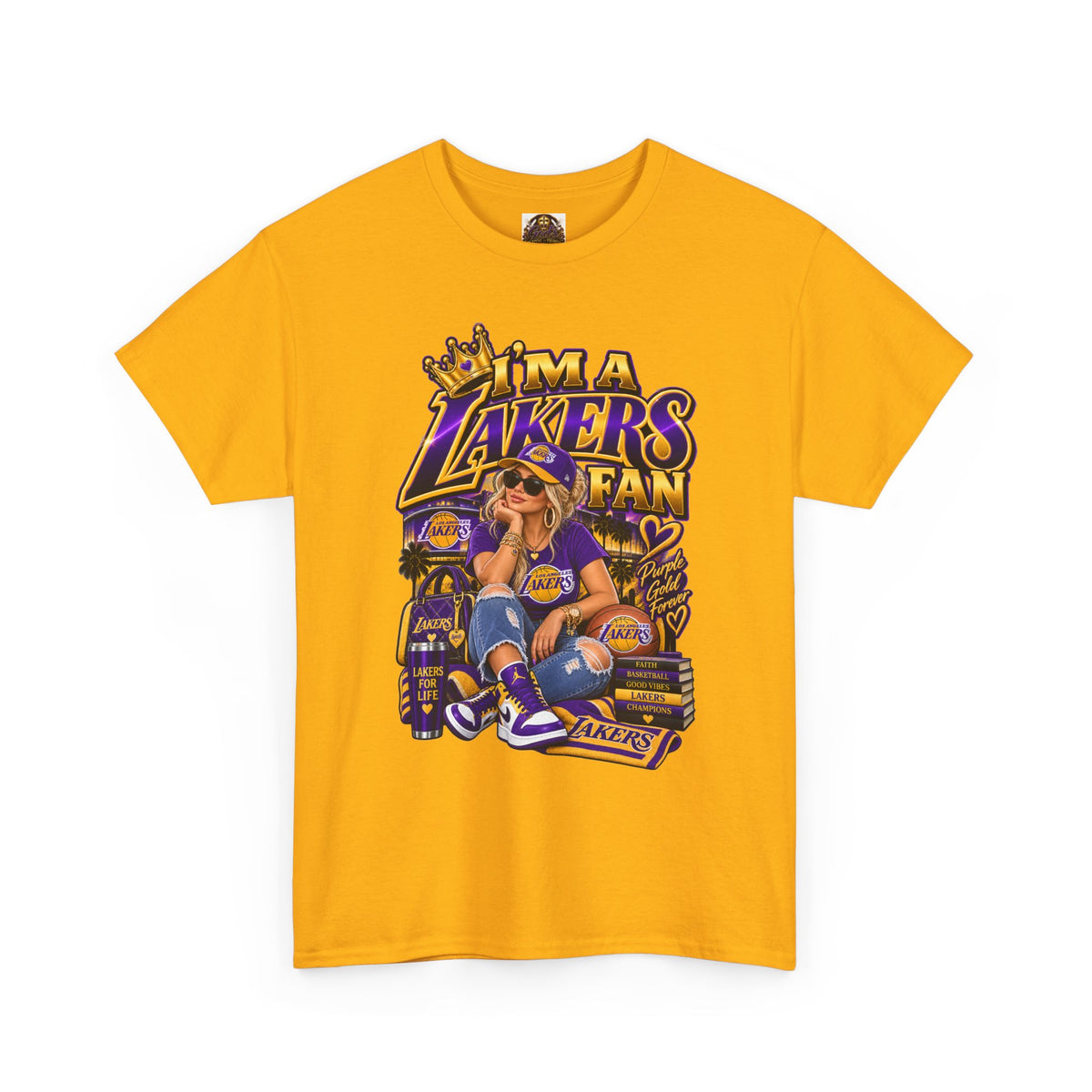 Lakers Fan T-Shirt — "I’m a Lakers Fan" Front & "Lakers For Life" Back
