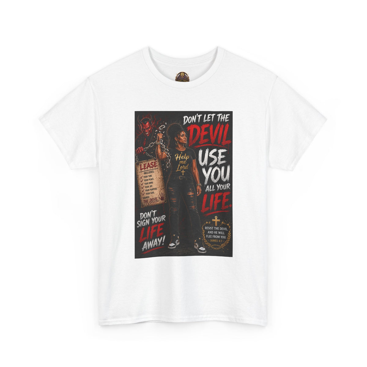 Christian Anti-Devil Graphic Tee — "Don't Let the Devil Use You" Inspirational Faith T-Shirt