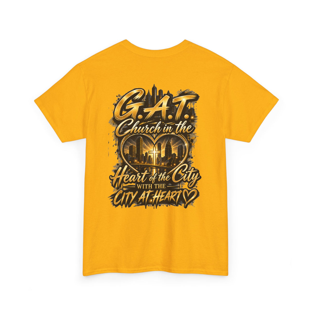 Church Heart Tee — "Church in the Heart of the City" Christian Graphic T-Shirt