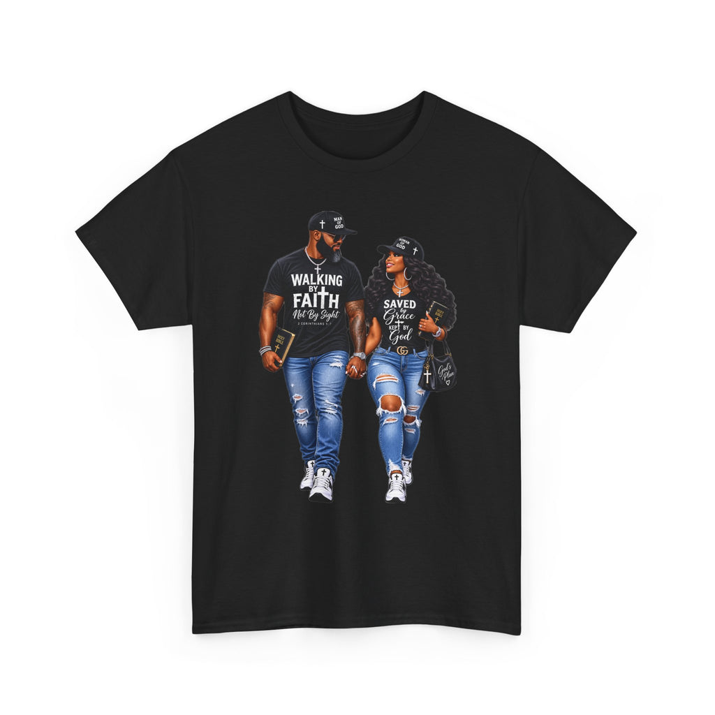 Couple Walking Faith & Saved T-Shirt