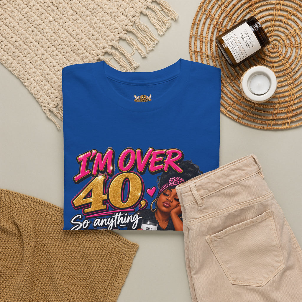 Over 40 Bedtime Tee — Funny 'I'm Over 40, Something After 5PM Is Past My Bedtime' Graphic T-Shirt