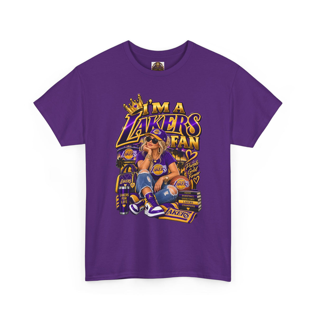 Lakers Fan T-Shirt — "I’m a Lakers Fan" Front & "Lakers For Life" Back