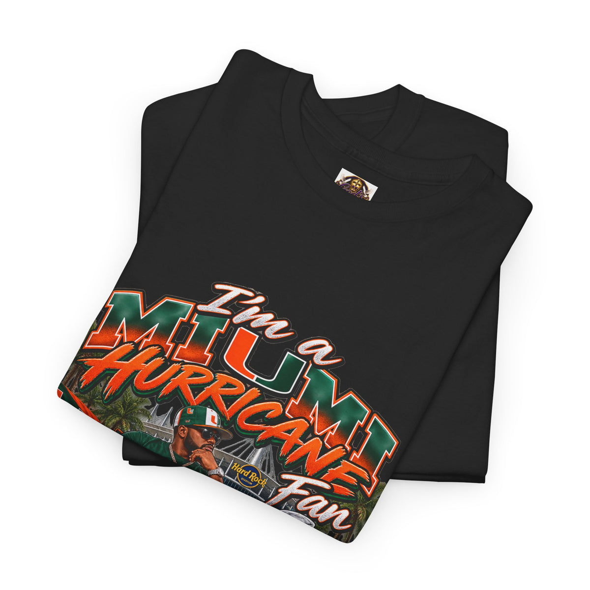 Miami Hurricanes Fan T-Shirt – “I’m a Miami Hurricane Fan All Day” Game Day Tee