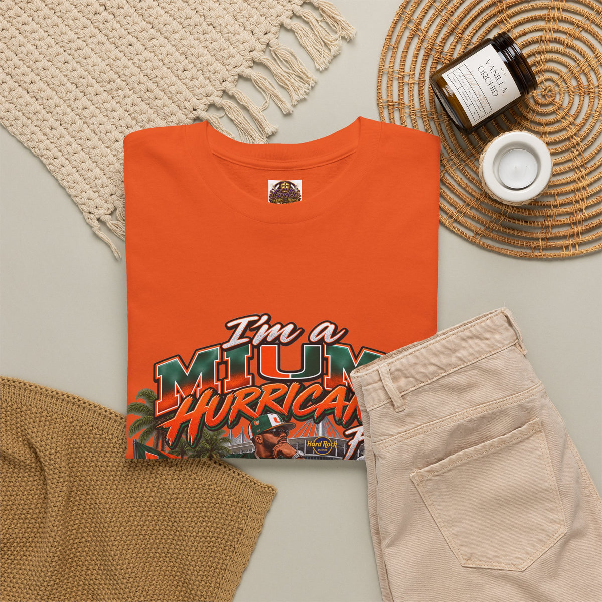Miami Hurricanes Fan T-Shirt – “I’m a Miami Hurricane Fan All Day” Game Day Tee