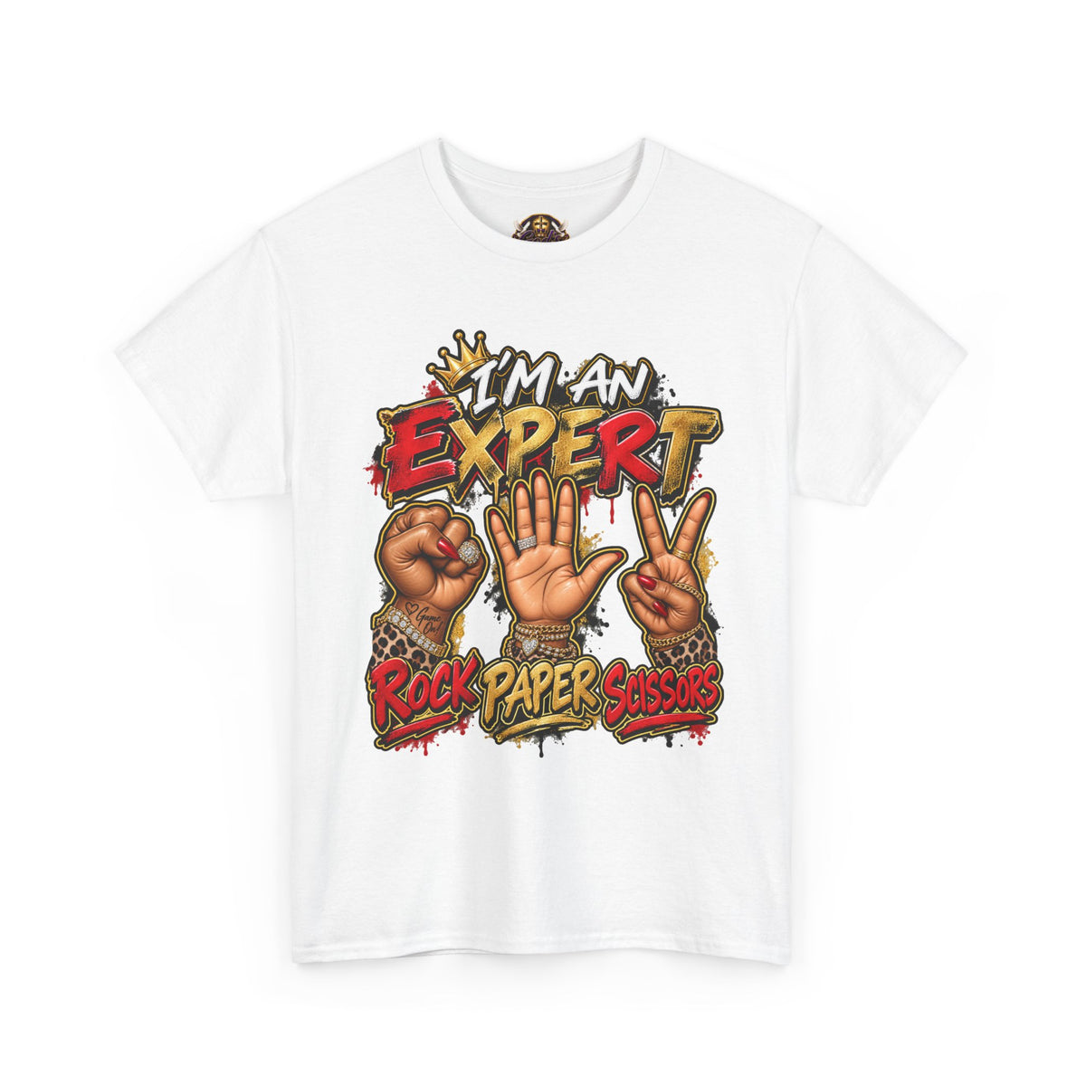 Rock Paper Scissors Expert T-Shirt – Funny Game Hands Graphic Tee