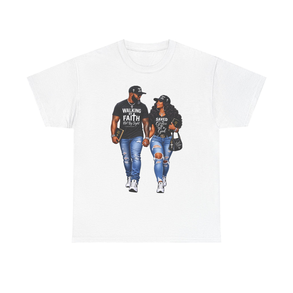 Couple Walking Faith & Saved T-Shirt