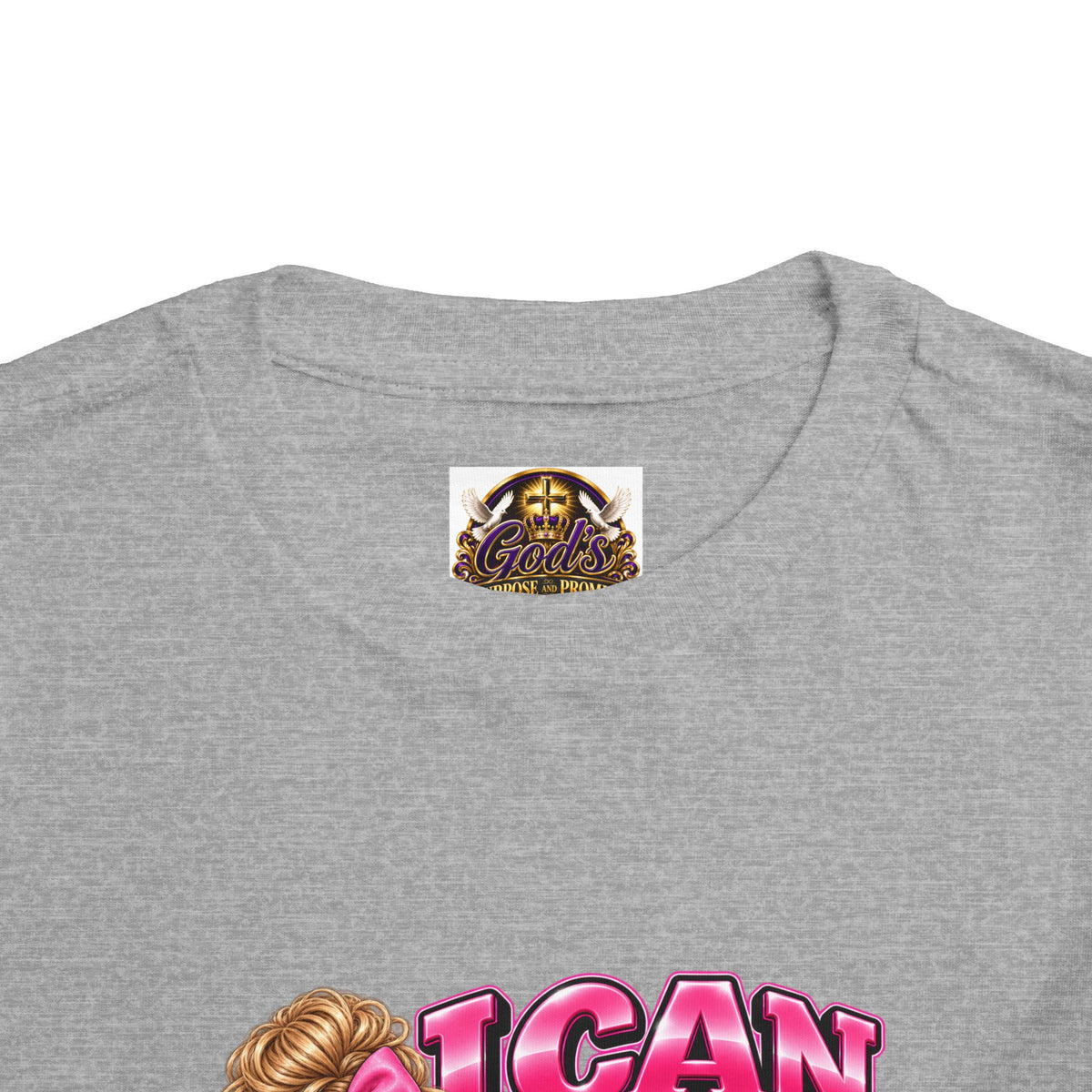 Toddler Tee — "I Can Count to Five But I Can Only Tie My Shoe" Cute Girl Graphic