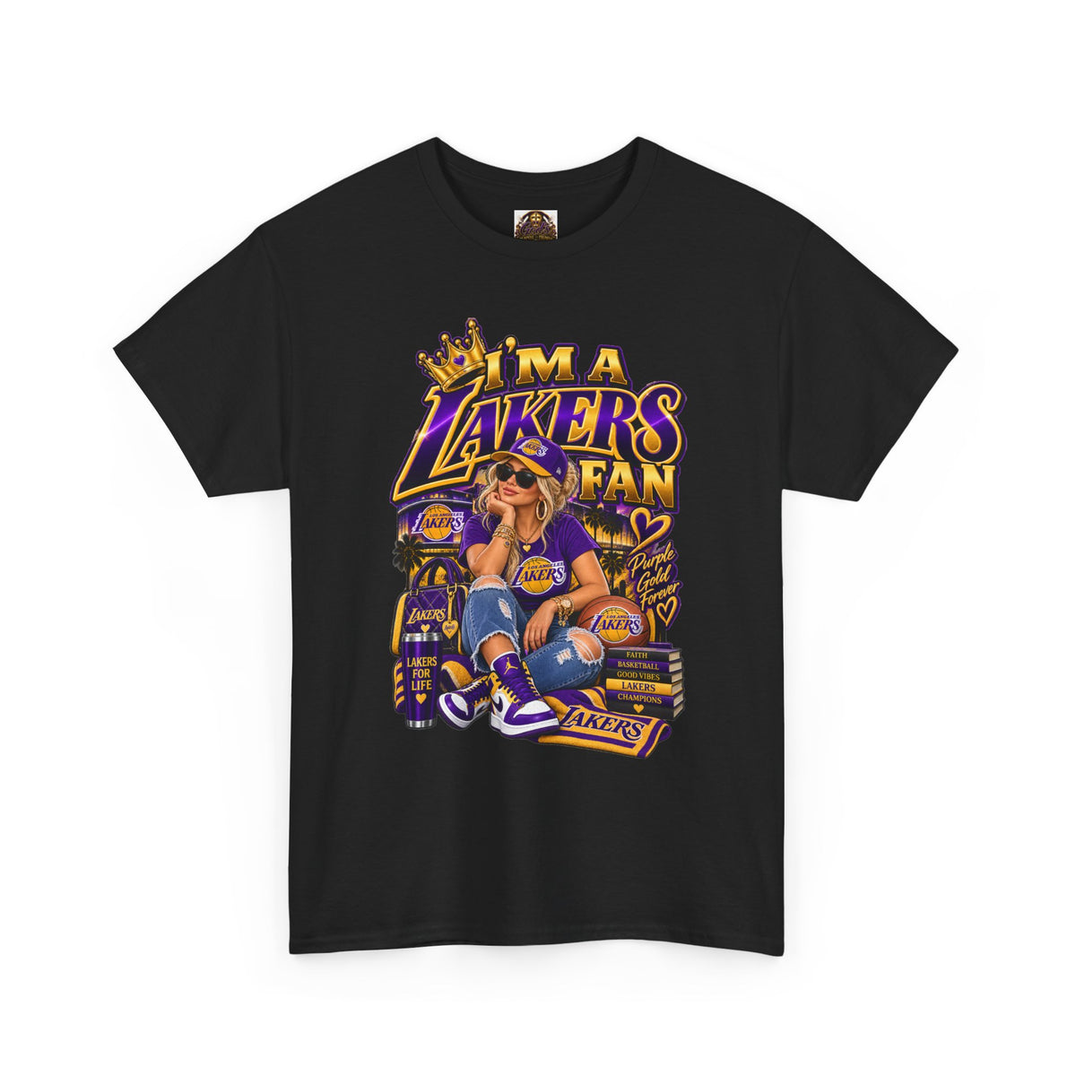 Lakers Fan T-Shirt — "I’m a Lakers Fan" Front & "Lakers For Life" Back