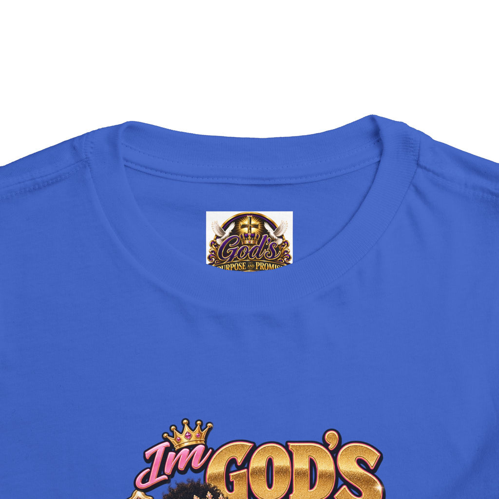 Toddler Tee — "I'm God's Little Queen" Cute Pink Princess Graphic