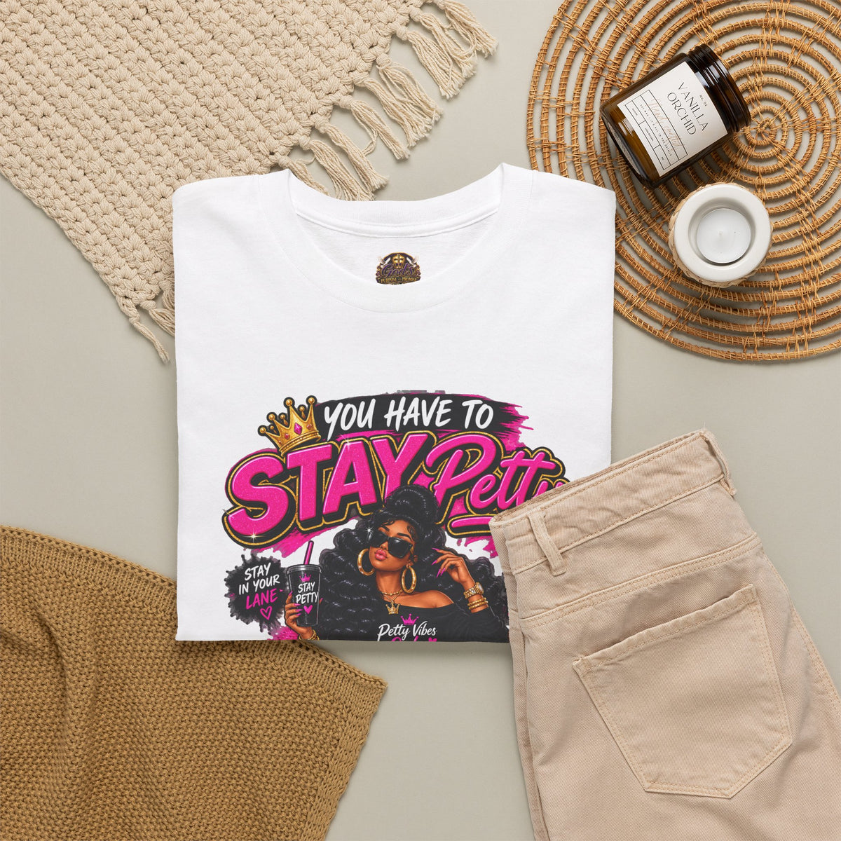 Stay Petty Graphic Tee — 'You Have to Stay Petty So You Don't Have to Get Petty' Feminine Attitude T‑Shirt