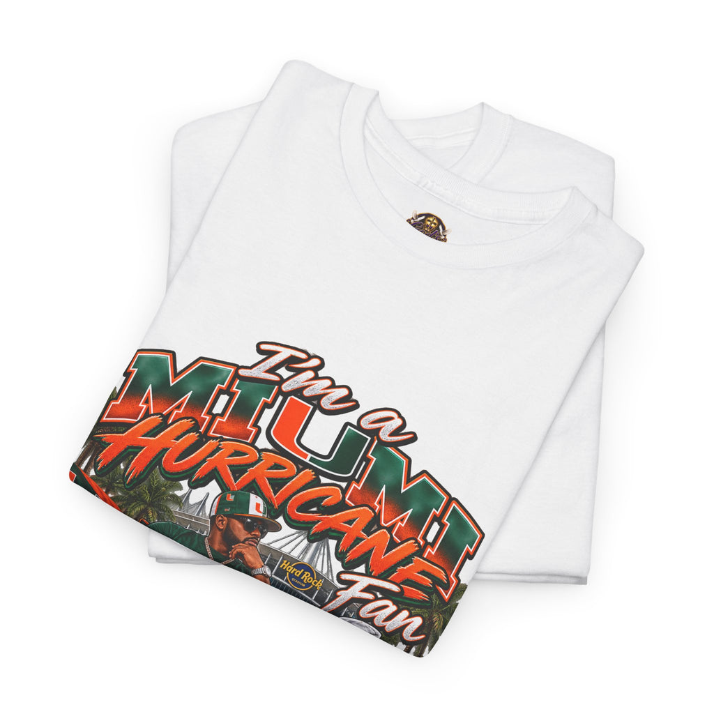 Miami Hurricanes Fan T-Shirt – “I’m a Miami Hurricane Fan All Day” Game Day Tee