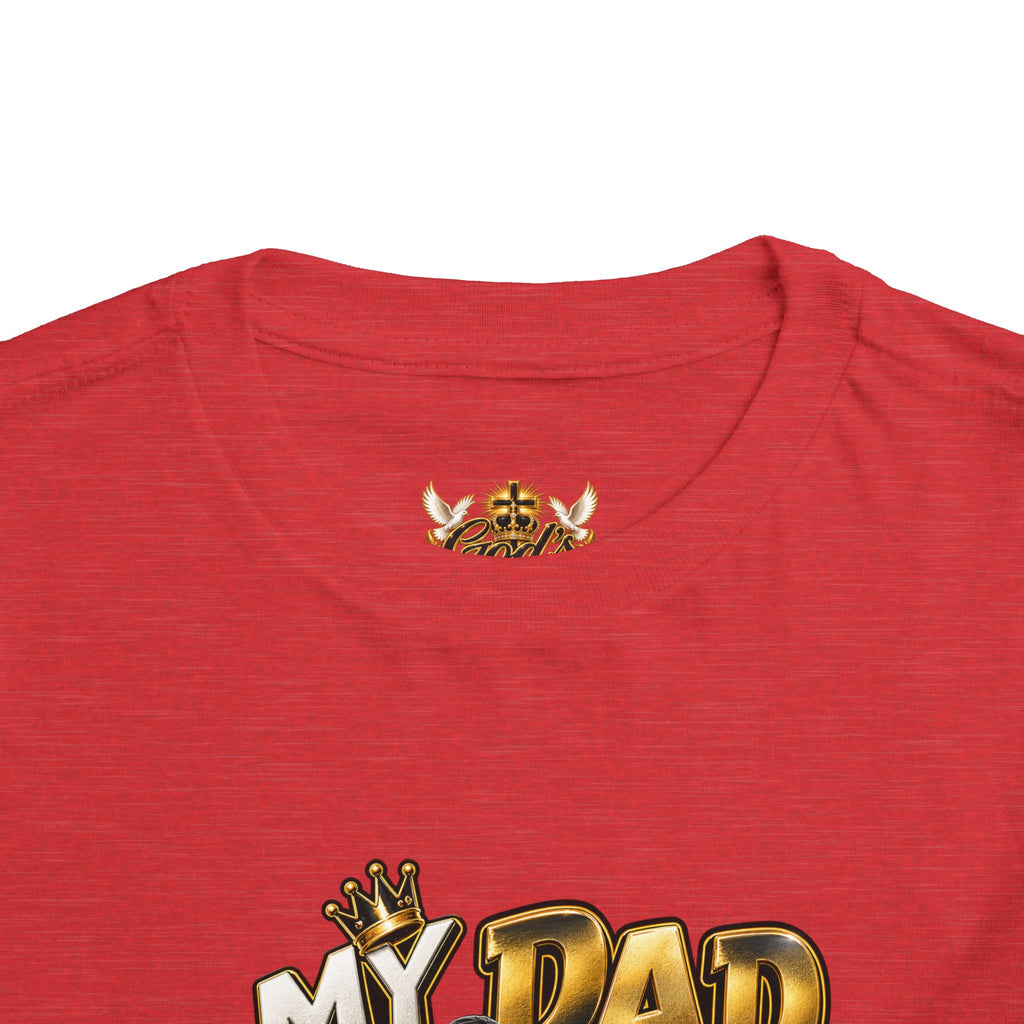 Toddler Tee — "My Dad Is My Hero" Firefighter Design