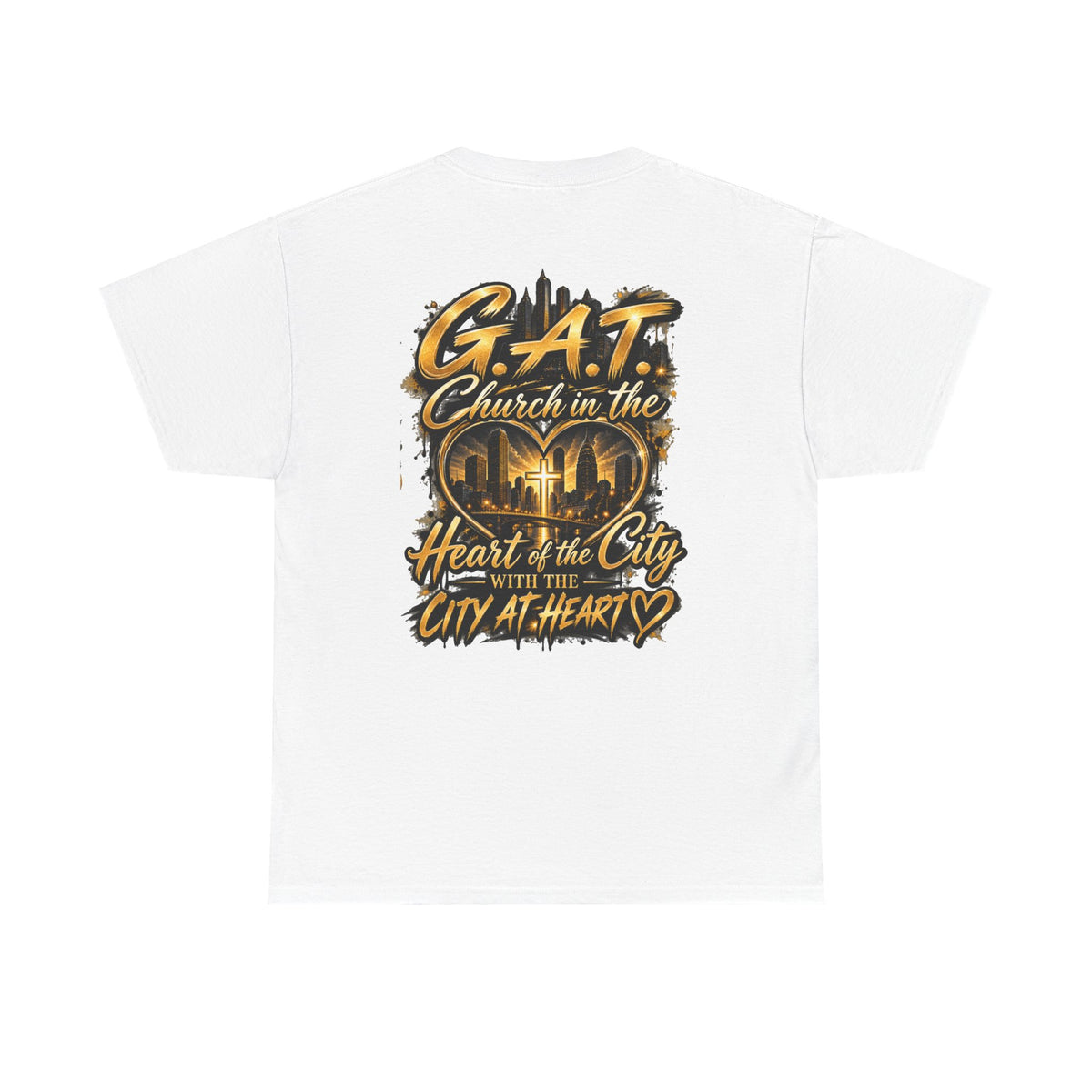 Church Heart Tee — "Church in the Heart of the City" Christian Graphic T-Shirt