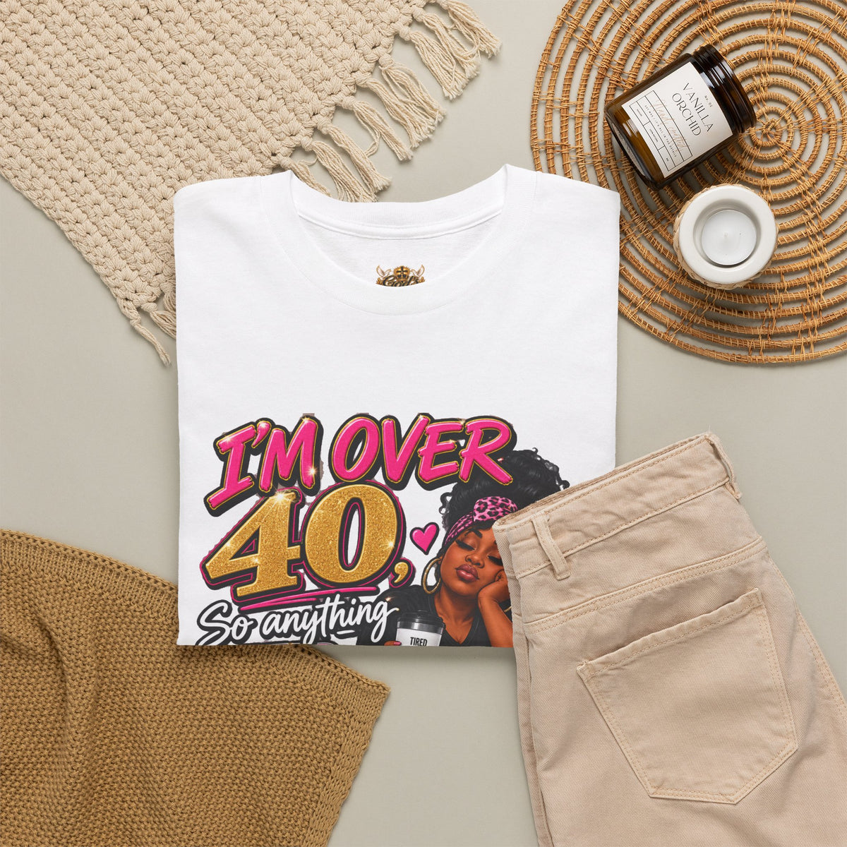 Over 40 Bedtime Tee — Funny 'I'm Over 40, Something After 5PM Is Past My Bedtime' Graphic T-Shirt