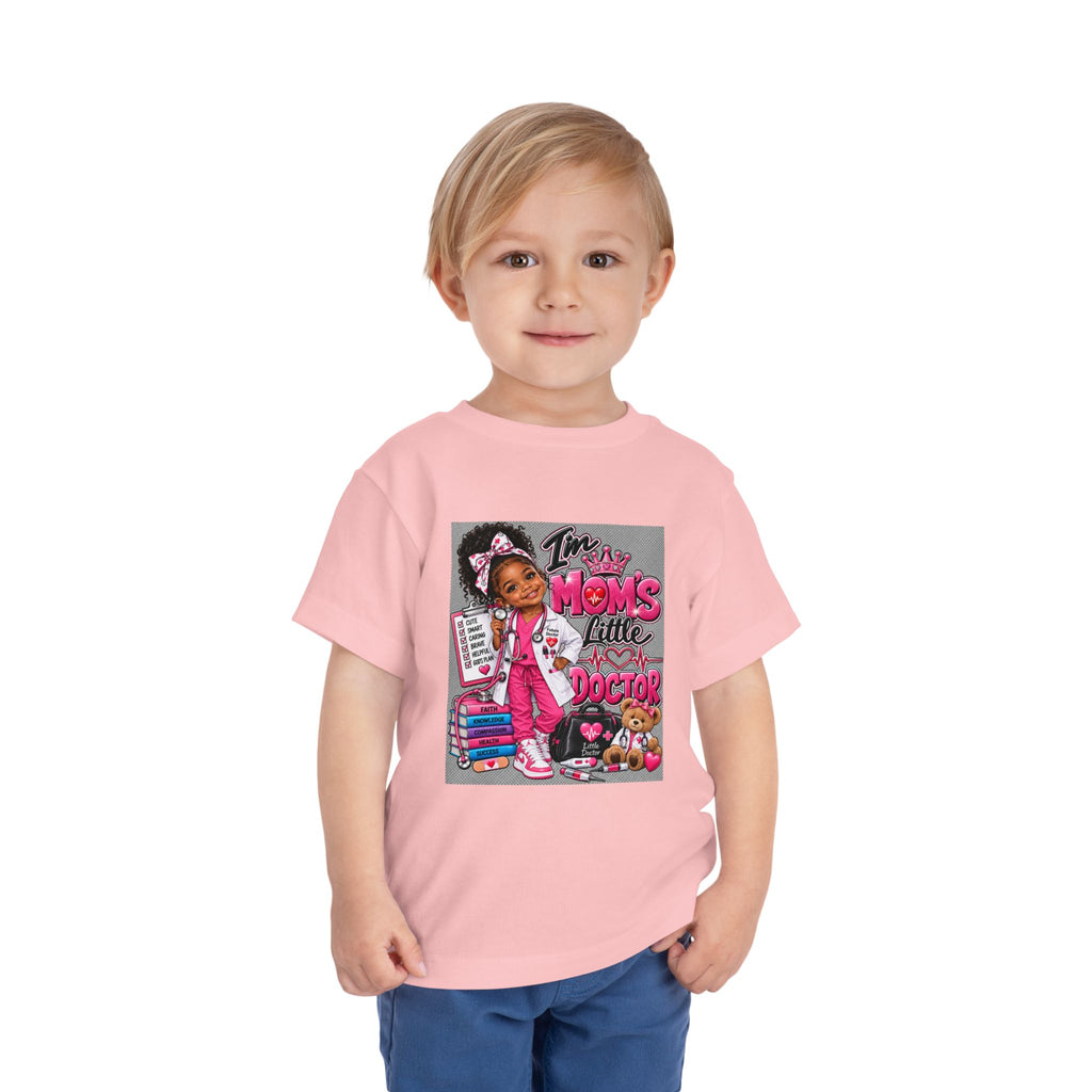 Toddler Tee - "I'm Mom's Little Doctor" Cute Kids Medical Play Graphic Shirt